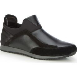 Buty męskie. Czarne buty sportowe męskie Wittchen, ze skóry, bez zapięcia. W wyprzedaży za 335,90 zł.