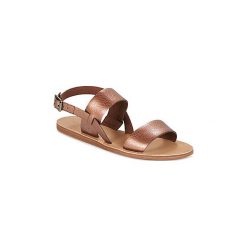 Sandały Timberland CAROLISTA SLINGBACK. Żółte sandały damskie Timberland, bez wzorów, bez obcasa, bez zapięcia. W wyprzedaży za 303,20 zł.
