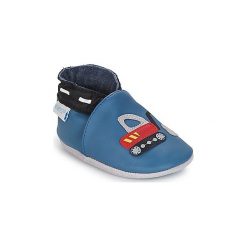 Kapcie niemowlęce Dziecko Robeez HANDY BOY. Niebieskie buciki niemowlęce marki Robeez, bez zapięcia. Za 103,20 zł.