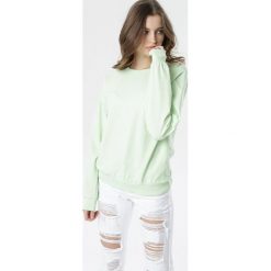 Jasnozielona Bluza Rachael. Zielone bluzy damskie Born2be, xl, bez wzorów, z dzianiny, z długim rękawem, długie, bez kaptura. Za 69,99 zł.