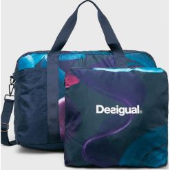 Desigual Sport - Torba. Niebieskie torebki damskie sportowe w paski, z poliesteru, sportowe. W wyprzedaży za 179,90 zł.