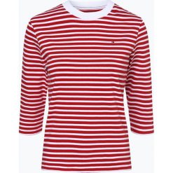 Tommy Jeans - T-shirt damski, czerwony. Czerwone t-shirty damskie Tommy Jeans, l, w paski, z jeansu, z klasycznym kołnierzykiem. Za 179,95 zł.