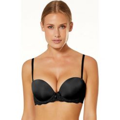 Biustonosz Blair Black Triple Push-Up Bardot. Czarne biustonosze bardotka marki Dorina, w paski, z koronki. Za 86,99 zł.