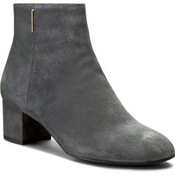 Botki NESSI - 877/N Szary W2. Szare buty zimowe damskie Nessi, ze skóry, na obcasie. W wyprzedaży za 259,00 zł.