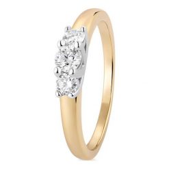 Pierścionek Złoty - złoto 585, Brylant 0,16ct,brylant 0,17ct. Żółte pierścionki damskie W.KRUK, z brylantem, złote. Za 4990,00 zł.