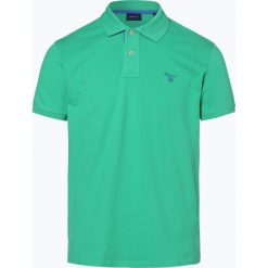 Gant - Męska koszulka polo, zielony. Zielone koszulki męskie GANT, m, z haftami, z bawełny, klasyczne, bez rękawów. Za 349,95 zł.
