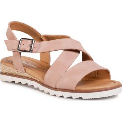 Espadryle CLARA BARSON - W17SS824-16 Pink. Różowe espadryle damskie Clara Barson, bez wzorów, ze skóry ekologicznej, bez obcasa, na obcasie. Za 79,99 zł.