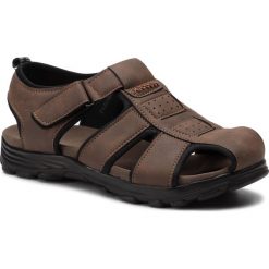 Sandały LANETTI - MS17011-2 Brown. Pomarańczowe klapki męskie Lanetti, z materiału. Za 89,99 zł.
