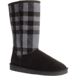 Buty zimowe damskie: Kozaki „Sabina” w kolorze czarno-szarym