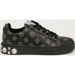 Guess Jeans - Buty. Pomarańczowe buty sportowe damskie Guess Jeans, z aplikacjami, z jeansu, sportowe. Za 619,90 zł.