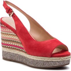 Espadryle GEOX - D Yulimar A D92CFA 00021 C7452 Scarlet. Czerwone espadryle damskie Geox, bez wzorów, ze skóry, bez obcasa, na obcasie. W wyprzedaży za 279,00 zł.