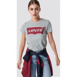 Levi's Koszulka Perfect - Grey. Szare t-shirty damskie Levi's®, s, z nadrukiem, z bawełny, z okrągłym kołnierzem. Za 80,95 zł.