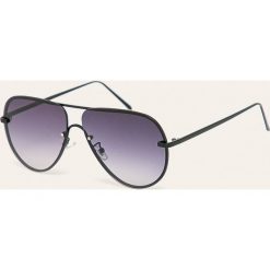 Answear - Okulary przeciwsłoneczne. Czarne okulary przeciwsłoneczne damskie ANSWEAR. W wyprzedaży za 49,90 zł.