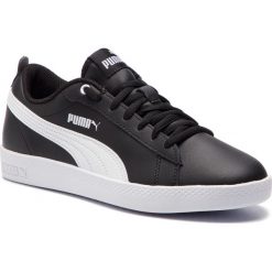 Sneakersy PUMA - Smash Wns V2 L 365208 02 Puma Black/Puma White. Czarne półbuty damskie Puma, ze skóry ekologicznej. W wyprzedaży za 149,99 zł.