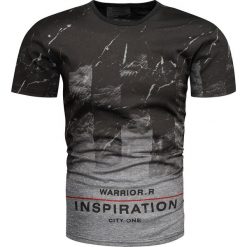 Koszulka męska t-shirt grafitowy Recea. Szare koszulki męskie Recea, xl, bez wzorów, z bawełny, klasyczne, bez kołnierzyka, bez rękawów. Za 24,99 zł.