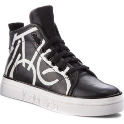 Sneakersy CALVIN KLEIN - Kayce E7527 Black/White. Czarne półbuty damskie Calvin Klein, na co dzień, bez wzorów, ze skóry, bez obcasa, bez zapięcia. W wyprzedaży za 399,00 zł.