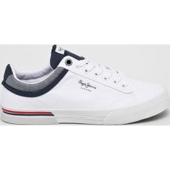 Pepe Jeans - Tenisówki. Niebieskie trampki męskie Pepe Jeans, bez wzorów, z jeansu, na sznurówki. W wyprzedaży za 199,90 zł.