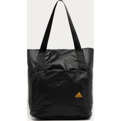 Adidas Performance - Torebka. Czarne torby damskie na zakupy adidas Performance, w paski, z poliesteru, na ramię, duże, bez dodatków. Za 199,90 zł.