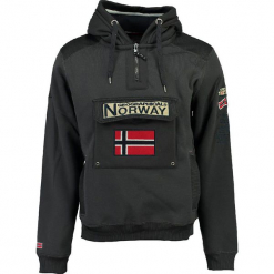 Bluza "Gymclass" w kolorze antracytowym. Szare bluzy męskie rozpinane marki Geographical Norway Men, m, z haftami. W wyprzedaży za 136,95 zł.