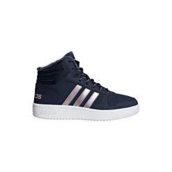 Buty adidas Hoops Mid 2.0 K (B75741). Szare buty dziewczęce sportowe marki Adidas, na zimę, bez wzorów, z materiału, bez zapięcia. Za 109,99 zł.