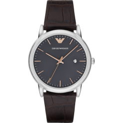 Zegarek EMPORIO ARMANI - Luigi AR1996 Dark Brown/Steel. Brązowe zegarki męskie Emporio Armani. Za 850,00 zł.