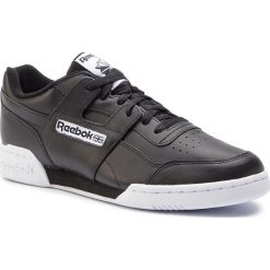 Buty Reebok - Workout Plus Mu DV4314 Black/White. Czarne sneakersy męskie Reebok, na co dzień, bez wzorów, ze skóry, eleganckie, bez zapięcia. W wyprzedaży za 269,00 zł.