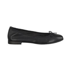 Tamaris Balerinki czarny female czarny 36. Czarne baleriny damskie Tamaris, bez wzorów, ze skóry, bez obcasa. Za 199,00 zł.