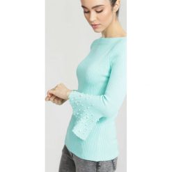 Miętowy Sweter Chimera. Zielone swetry klasyczne damskie other, uniwersalny. Za 39,99 zł.