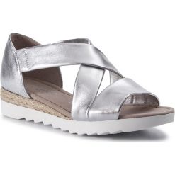 Espadryle GABOR - 22.711.10 Silber. Szare espadryle damskie Gabor, bez wzorów, ze skóry, bez obcasa. Za 399,00 zł.