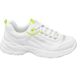 Sneakersy damskie Graceland białe. Białe sneakersy damskie Graceland, z materiału. Za 119,90 zł.