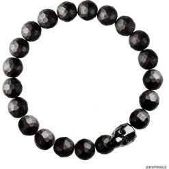 Bransoletki męskie: Męska bransoletka onyksy, kryształ SWAROVSKI®