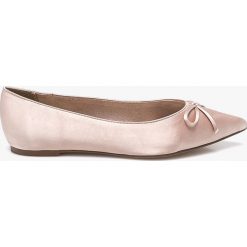 Tamaris - Baleriny. Żółte baleriny damskie marki Tamaris, z materiału. W wyprzedaży za 79,90 zł.