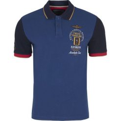 Koszulka Polo Aeronautica Militare. Niebieskie koszulki męskie Aeronautica Militare, m, bez wzorów, klasyczne, bez rękawów. Za 469,00 zł.