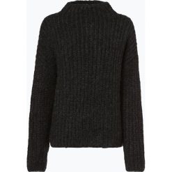 Review - Sweter damski z dodatkiem moheru, czarny. Szare swetry klasyczne damskie marki Review, l, z tkaniny, z okrągłym kołnierzem. Za 179,95 zł.