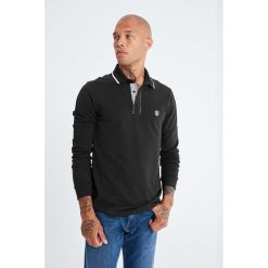 Koszulka polo w kolorze czarnym. Czarne koszulki męskie Jimmy Sanders, m, bez wzorów, z bawełny, bez rękawów. W wyprzedaży za 114,95 zł.
