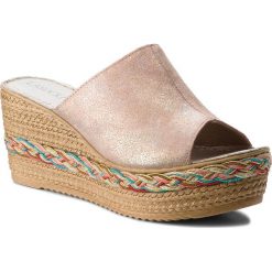 Espadryle LASOCKI - F731 Różowy. Różowe espadryle damskie Lasocki, bez wzorów, ze skóry, bez obcasa, na obcasie. W wyprzedaży za 99,99 zł.