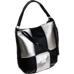 Torebka damska shopper bag A4 Badura D017SR czarna - czarny || srebrny. Szare torby damskie na zakupy Badura, bez wzorów, ze skóry ekologicznej, klasyczne, bez dodatków. Za 249,99 zł.