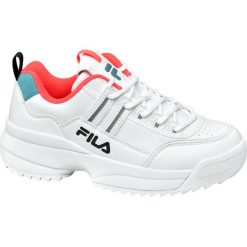 Sneakersy damskie Fila białe. Białe sneakersy damskie Fila, z gumy. Za 199,90 zł.
