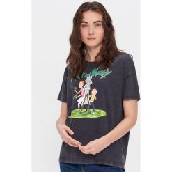 T-shirt z nadrukiem Rick and Morty - Szary. Szare t-shirty damskie House, s, z nadrukiem, bez kołnierzyka. Za 39,99 zł.