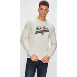 Jack & Jones - Bluza. Szare bluzy męskie Jack & Jones, m, z nadrukiem, z bawełny, z okrągłym kołnierzem, bez rękawów, bez kaptura. Za 119,90 zł.