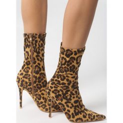 Panterkowe Botki Leopard. Botki damskie Born2be, bez obcasa, na obcasie, bez zapięcia. Za 189,99 zł.