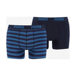 Puma 2-pack Bokserki Niebieski. Niebieskie bokserki męskie Puma, w paski, z elastanu. Za 80,95 zł.