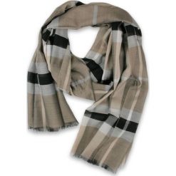 Męski, Lekki Szalik Wiosenno-Jesienny, Jasny Brąz, W Szkocką Kratkę, Tartan SZATEER0116. Szaliki męskie Teer, na wiosnę, w kratkę, z poliesteru. Za 29,00 zł.