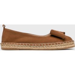 Answear - Espadryle. Czarne espadryle damskie ANSWEAR, bez wzorów, z gumy, bez obcasa, na obcasie. W wyprzedaży za 79,90 zł.
