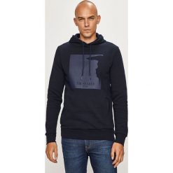 Trussardi Jeans - Bluza. Niebieskie bluzy męskie Trussardi Jeans, s, z nadrukiem, z elastanu, z kapturem, bez rękawów, z kapturem. W wyprzedaży za 379,90 zł.