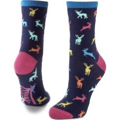 Skarpetki damskie: Skarpety Wysokie Damskie FREAK FEET – LREN-MBL Granatowy Kolorowy