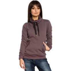 SIERRA Bluza z wysokim kołnierzem - brązowa. Pomarańczowe bluzy damskie marki BE, s, bez wzorów, z dzianiny, bez rękawów, bez kaptura. Za 169,00 zł.
