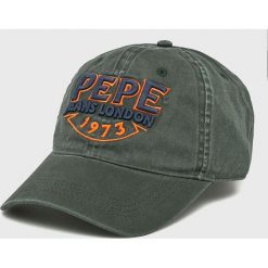 Pepe Jeans - Czapka Sheraz. Szare czapki z daszkiem męskie Pepe Jeans, z bawełny. Za 99,90 zł.