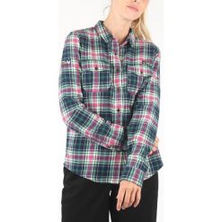 SuperDry Koszula Zielony. Zielone bluzki damskie Superdry, m, w kratkę, z bawełny, bez kołnierzyka, z długim rękawem. Za 352,95 zł.