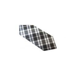 Czarno-biały krawat w kratkę D30. Czarne krawaty męskie Modini Moda Męska, na co dzień, w kratkę, z tkaniny, casualowe. Za 49,50 zł.